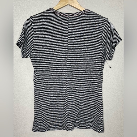 All Saints MIA LIN STRIPE TEE NWOT Black and White Striped V-Neck Size Small - Picture 5 of 9